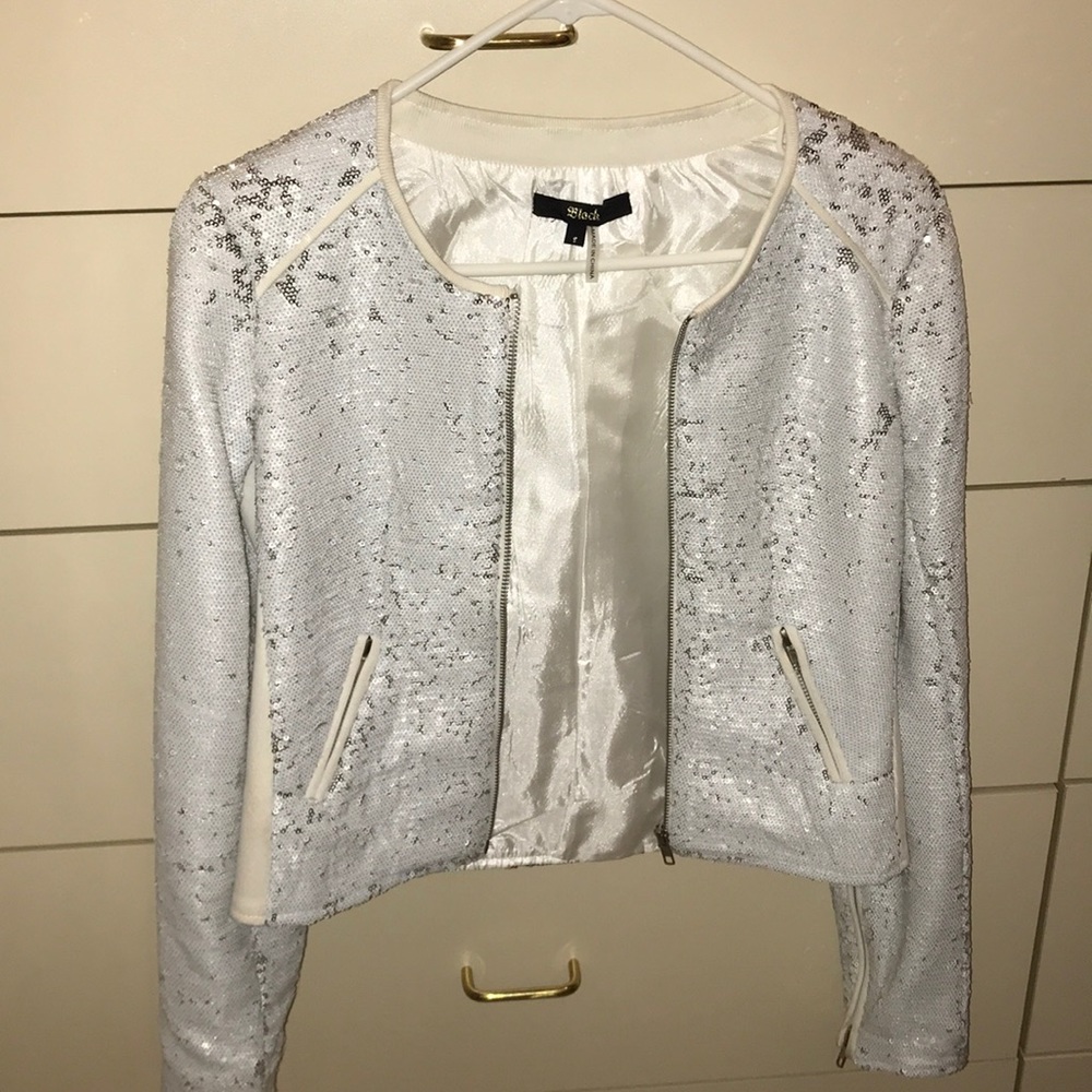 White sequin blazer S